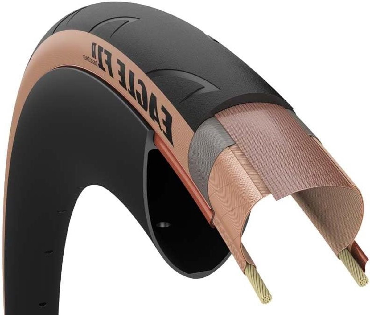 Racefiets Vouwband - Raceband Vouwbaar - Fietsen Buiten - UHP Compound Shield - 700x34C - Zwart Bruin