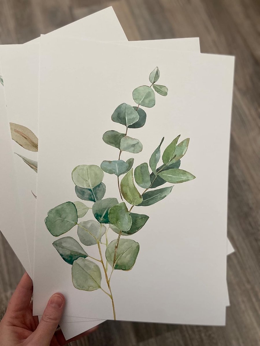 botanische kunst aan de muur, set van 3 niet-ingelijste afdrukken, abstracte tropische plantendecoratie, woonkamer slaapkamer, badkamer poster huisdecoratie, groene bladeren plant (A3) — cadeau in Wonen & Interieur - foto 7