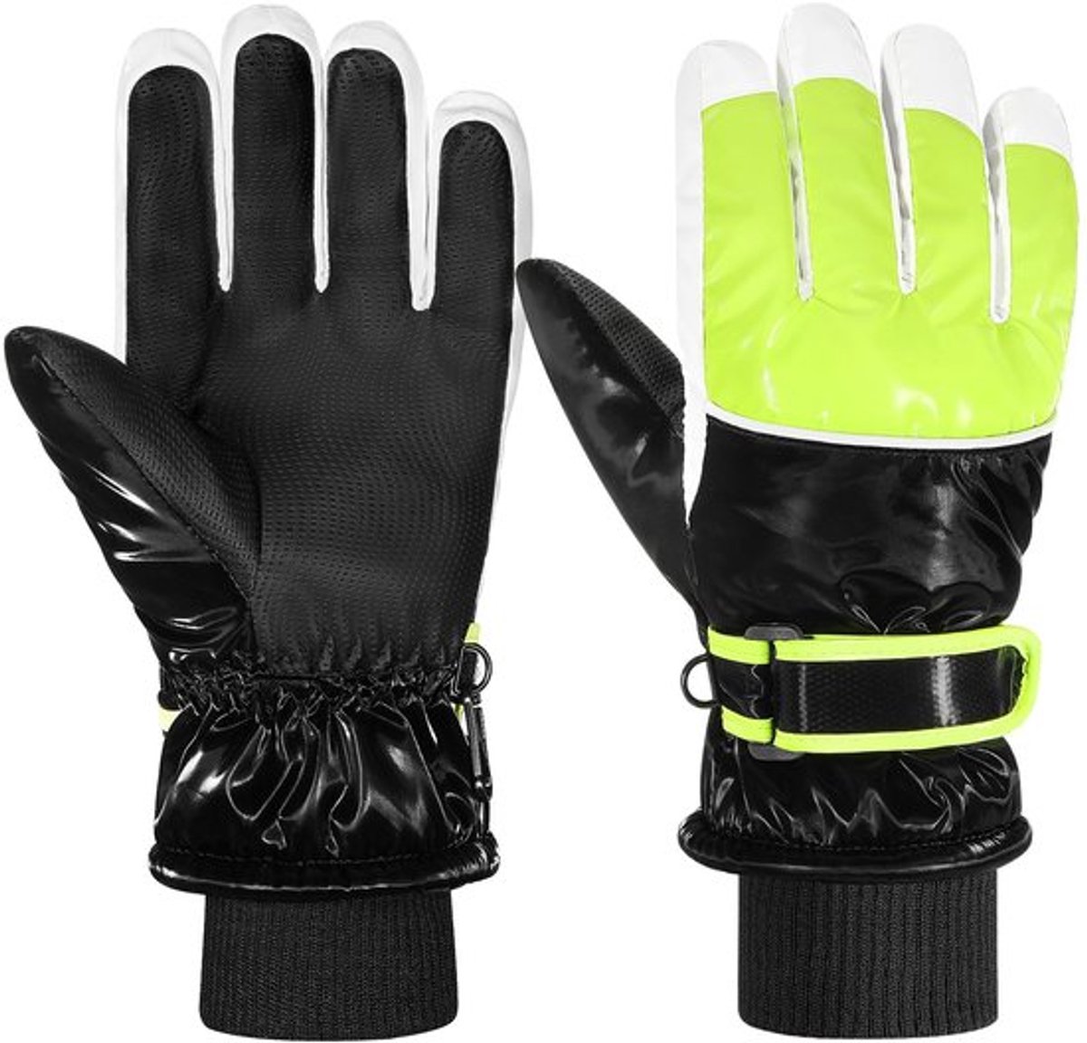 Dailygoods- Skihandschoenen Kind Waterdicht Elastische Thermisch Wit