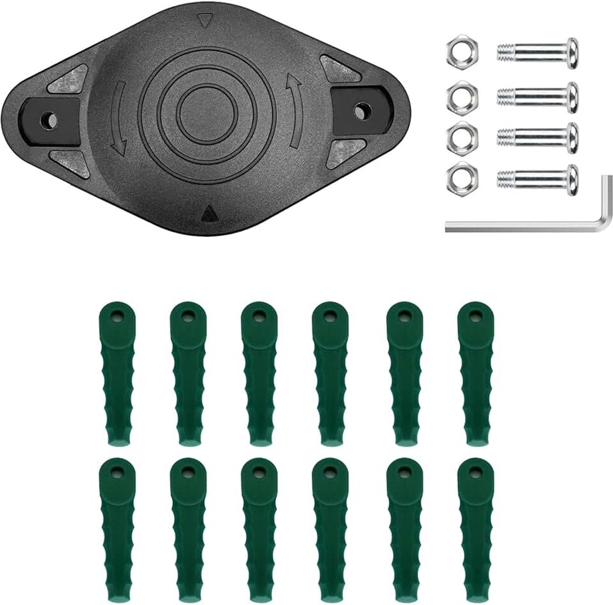 Hoofd Compatibel met Parkside PRTA 20-Li A1, PRTA 20-Li B1, PRTA 20-Li B2, PRTA 20-Li C3, PRT 300 A1, PRT 550 A1, PRT 50 A3, PRT 550 A3 (1 Trimmer Hoofd+12 Mesjes+4 Schroevenset)
