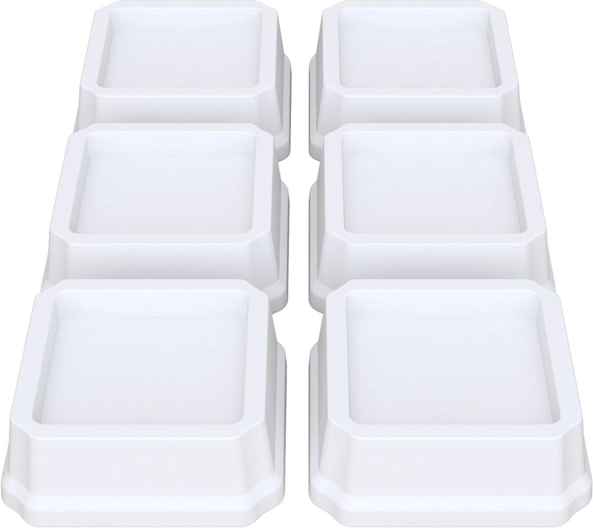 Bedverhogers - Meubelverhogers Stoelverhogers - Ruimte Vergroten - Heavy Duty Kunststof - 1 inch - Wit