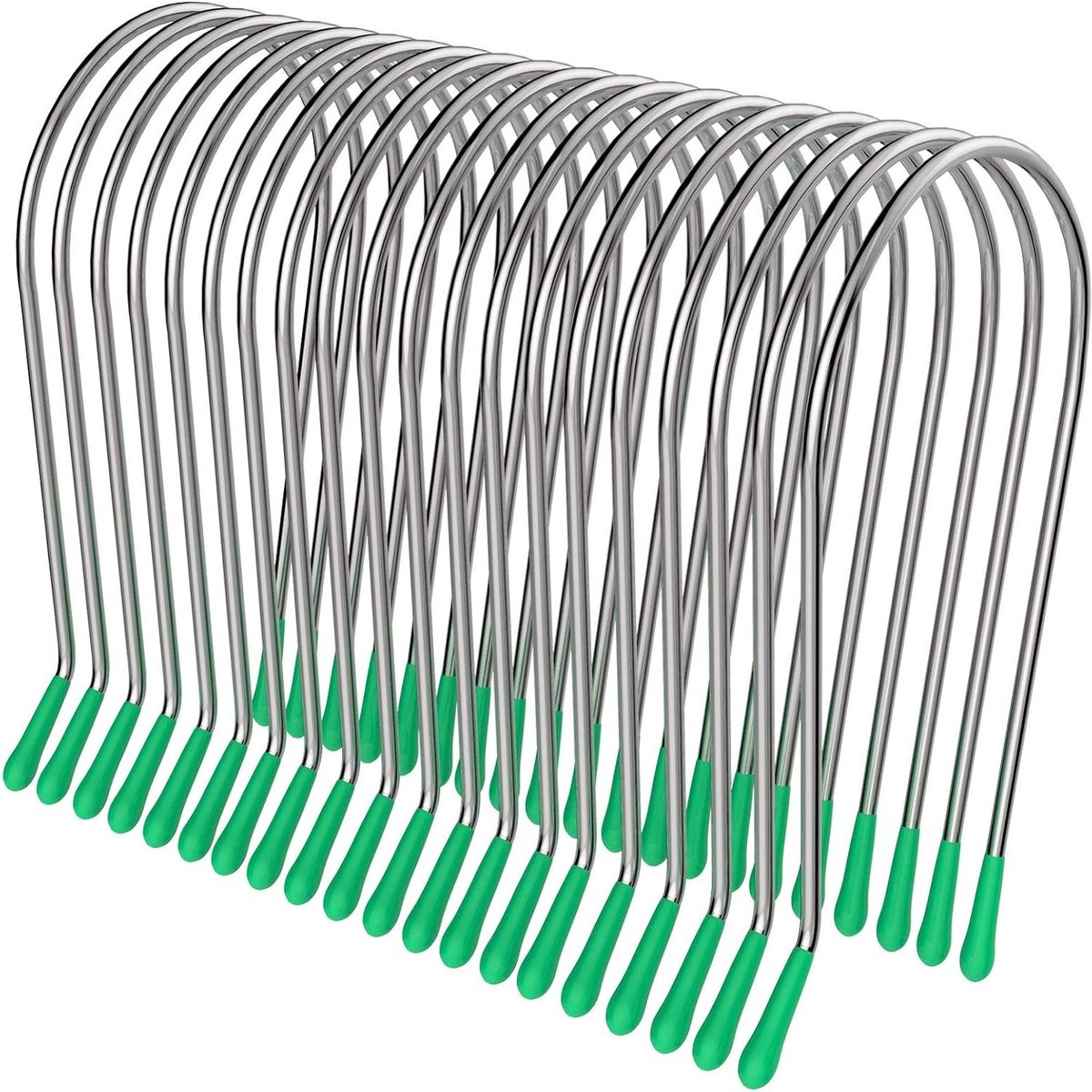 Reserve Clips voor Krulrollers - Krulroller Clips - Haar Krullen - J-Vorm Flexibele Clips - 20 Stuks - Zilver
