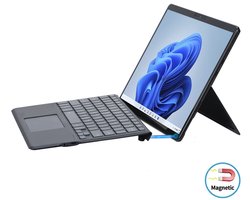 Voor Microsoft Surface Pro 8 Tablet Kleurrijke Backlight Bluetooth Toetsenbord Lederen Case met Pen Slot: