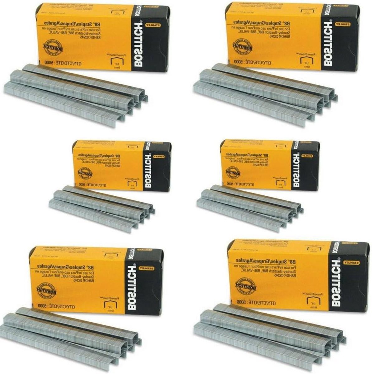 Nietjes - Kantoor nietjes - Documenten nieten - PowerCrown extra kracht - 1/4 inch - Zilver of Grijs
