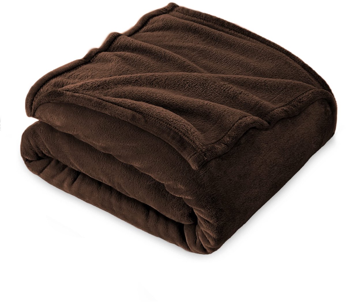 Deken, Deken Een- of Tweepersoons 160 x 210 cm, Kinderflanel Bed Deken, Super Zacht - Bruin