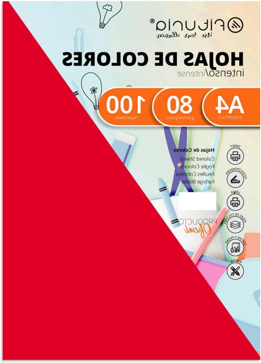 Hobbykarton A4 - Knutselkarton Papier - Creatief Knutselen - Stevig Materiaal - A4 180 g - Rood