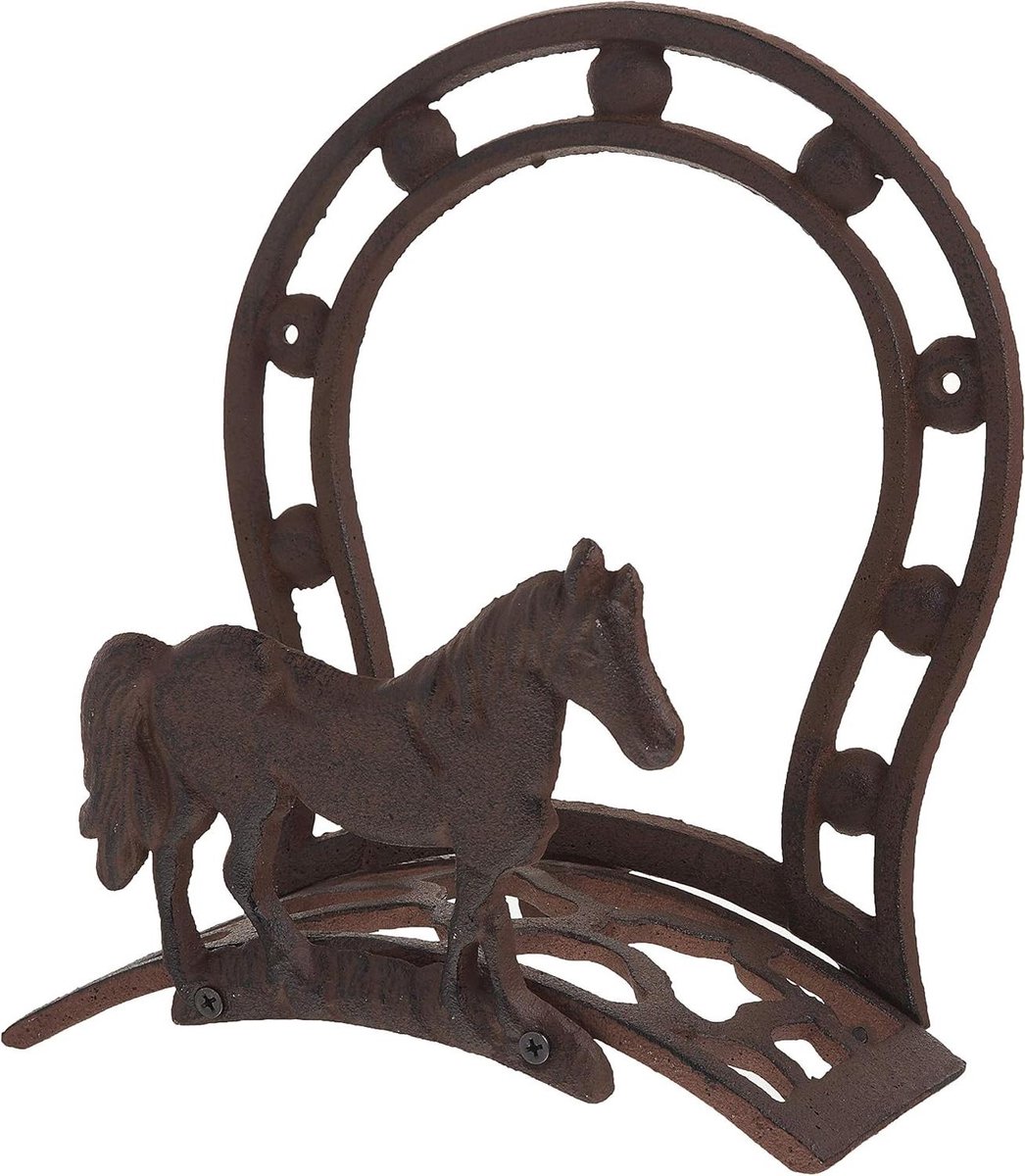 Slanghouder - Haspel Muurhanger - Tuinieren - Gietijzer - 27 cm - Bruin