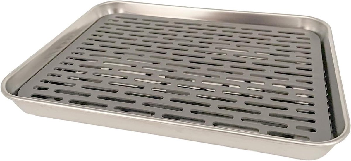 Roestvrijstalen Lekbak - Druipbak Keuken Bar - Werkblad Schoonhouden - 304 Roestvrij Staal - 265 x 205 cm - Zilver