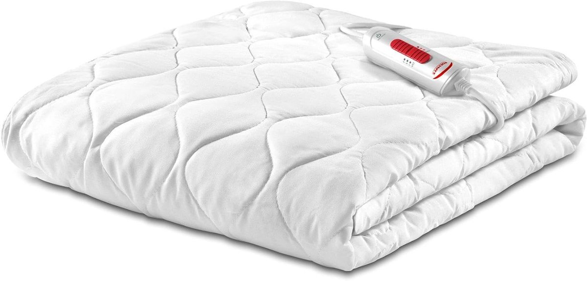 Warmteonderbed - Elektrisch Dekbed - Comfortabele Warmte - Zachte Katoenmix - 150x80 cm - Wit