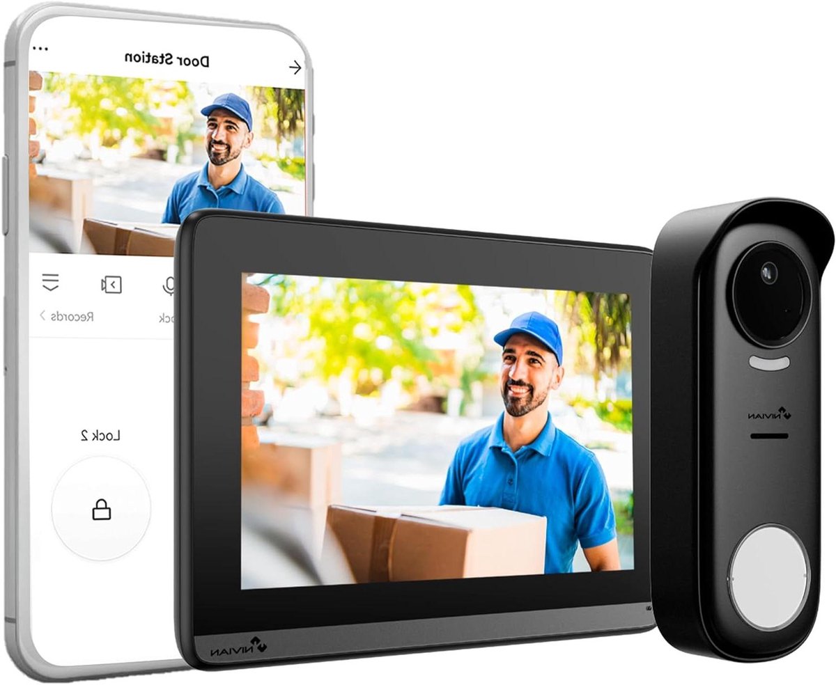 Video Deurintercom - Beveiligingscamera Deur - Huis Beveiligen - Draadloze WiFi Installatie - 7 inch Touchscreen - Zwart