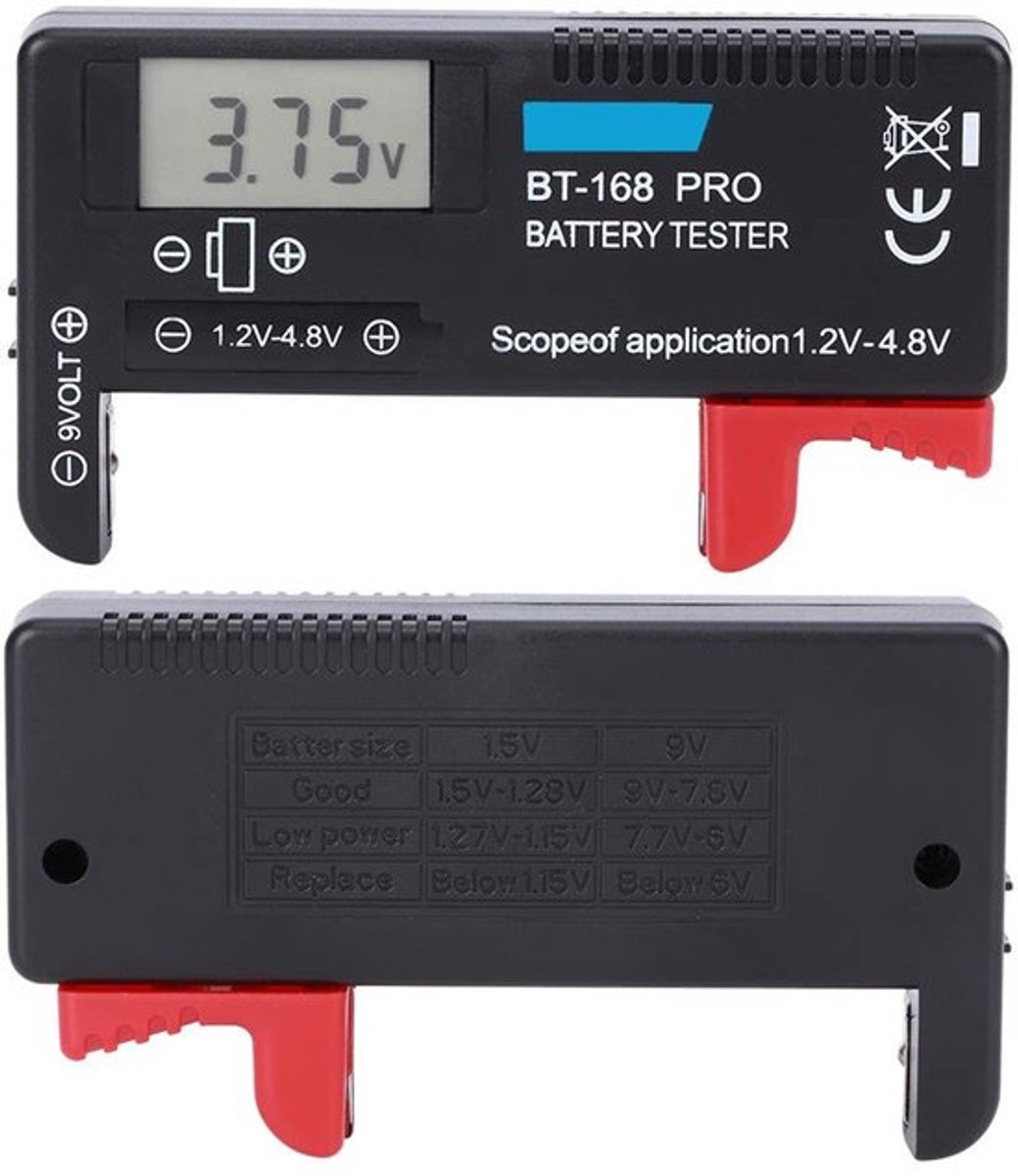 VT Goods - Batterietester - Digitale batterijtester - Compact en
