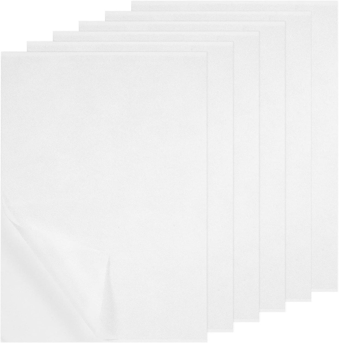 Zelfklevende Borduurstabilisator - Wateroplosbaar Papier - Naaien en Borduren - Zelfklevend en Oplosbaar - A4 (297 x 21 cm) - Wit