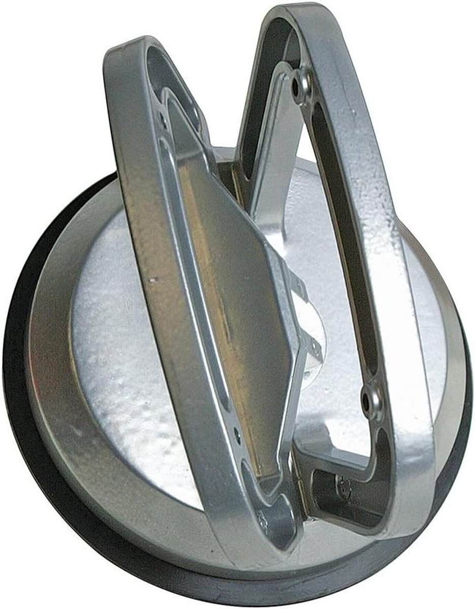 Zuigmat Aluminium - Zuignap Glaslifter - Zware Objecten Dragen - Hendel Met Zuigkracht - 50kg Capaciteit - Zilver