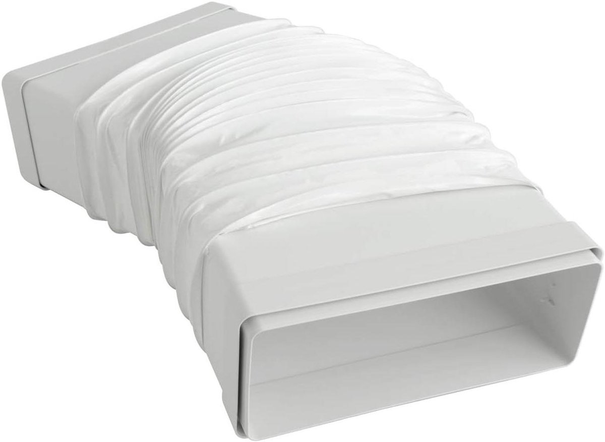 Flexibele Koppeling - Flexibele Buisklem - Ventilatie Aansluiten - Met F-stekker - 220 x 90 mm - Wit