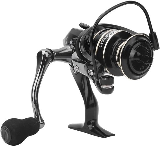 Vismolen - Spinning Reel - Vissen - Volledig metalen constructie - 5.2:1 - Zwart — afbeelding 5