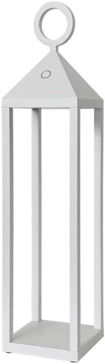 LED Lantaarn - Draagbare Lamp - Terras Verlichten - Oplaadbaar Via USB - 47 cm Hoog - Wit