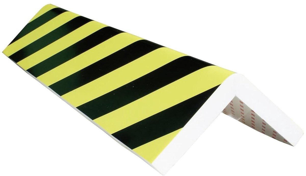 Schuim Hoekbescherming - Bumper Bescherming - Veiligheid Thuis - Duurzame Installatie - 40x15 cm - Zwart Geel