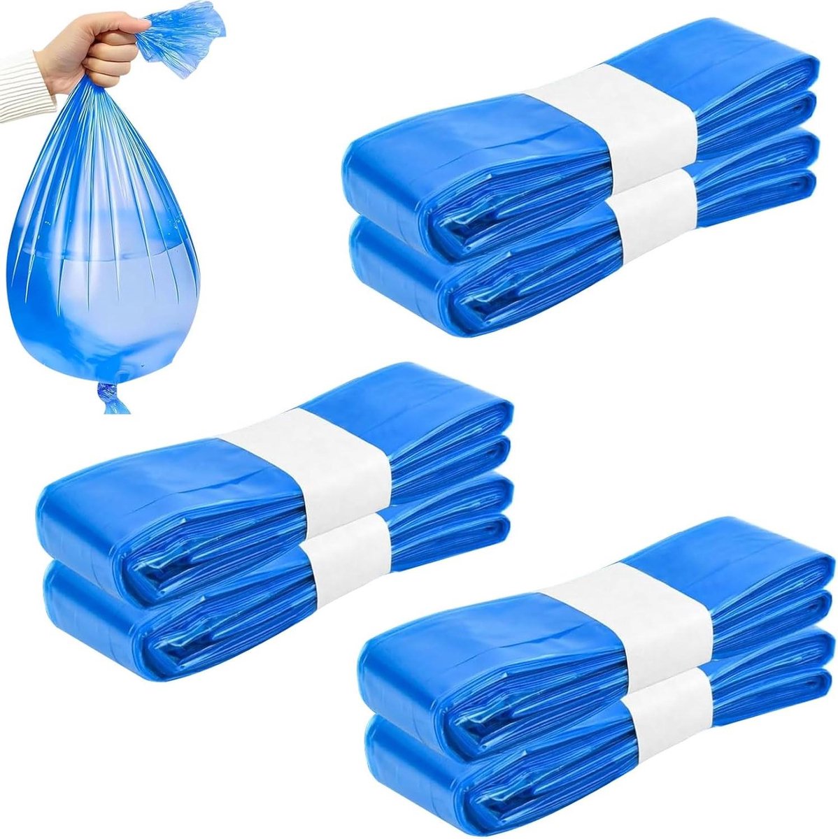 Luieremmer navullingen - Luierzakken - Hygiënisch Luiers Verwijderen - Sterke Geurcontrole - 6 Rollen - Blauw