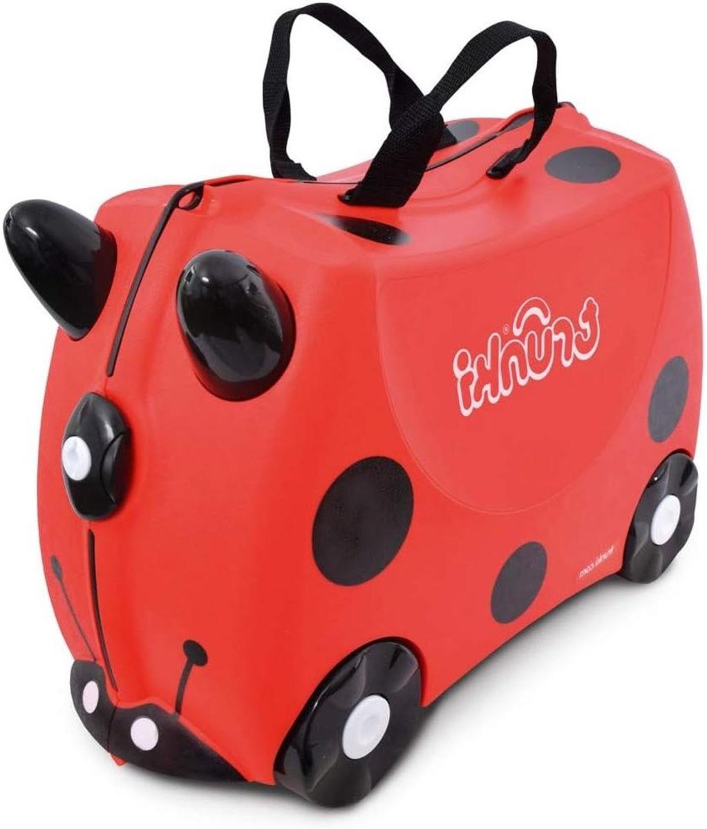 Kinder Koffer - Reis Koffer - Vakantie Voorbereiding - Met Wielen - 46 cm - Rood