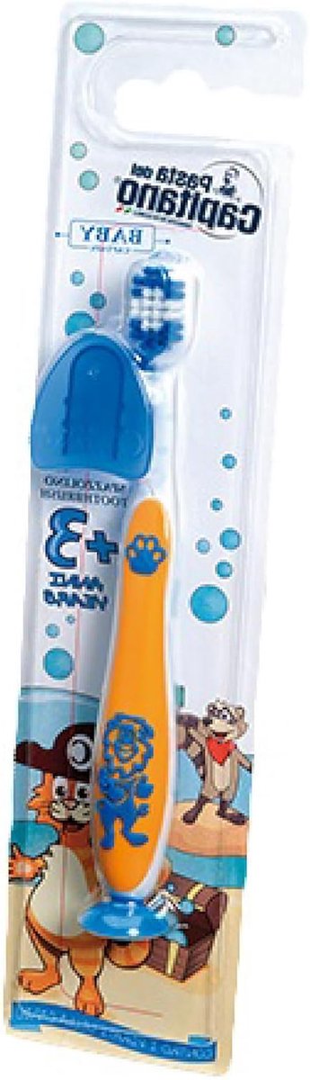 Kinder Tandenborstel - Baby Borstel - Dagelijkse Mondhygiëne - Zachte Afgeronde Borstelharen - Compacte Kop - Blauw