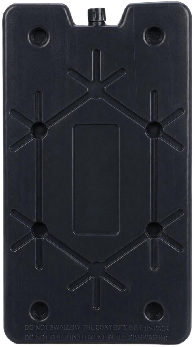 Excellent Houseware Koelelement Ice Pack - zwart - plat - polyethyleen - 350 gram - 24 x 14 x 1.5 cm - schijf