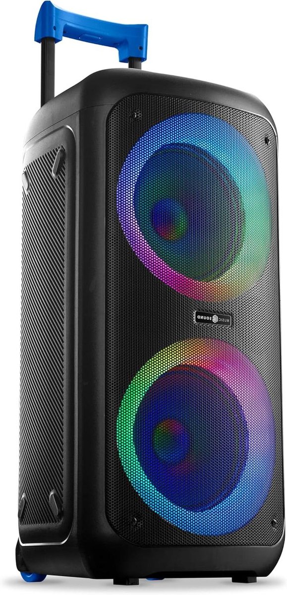 Draagbare Geluidsbox - Muziek Speaker - Feestjes Buiten - 80 Watt Vermogen - 4 Uur Speeltijd - Zwart