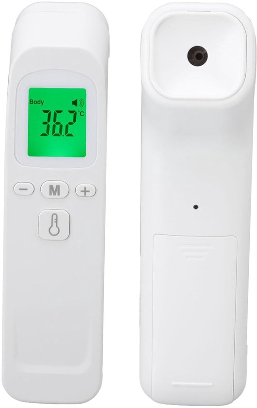 Voorhoofdthermometer, Infrarood Digitale Contactloze Thermometer met HD-scherm voor Volwassenen, Kinderen, Baby, Wit ABS-materiaal — afbeelding 3