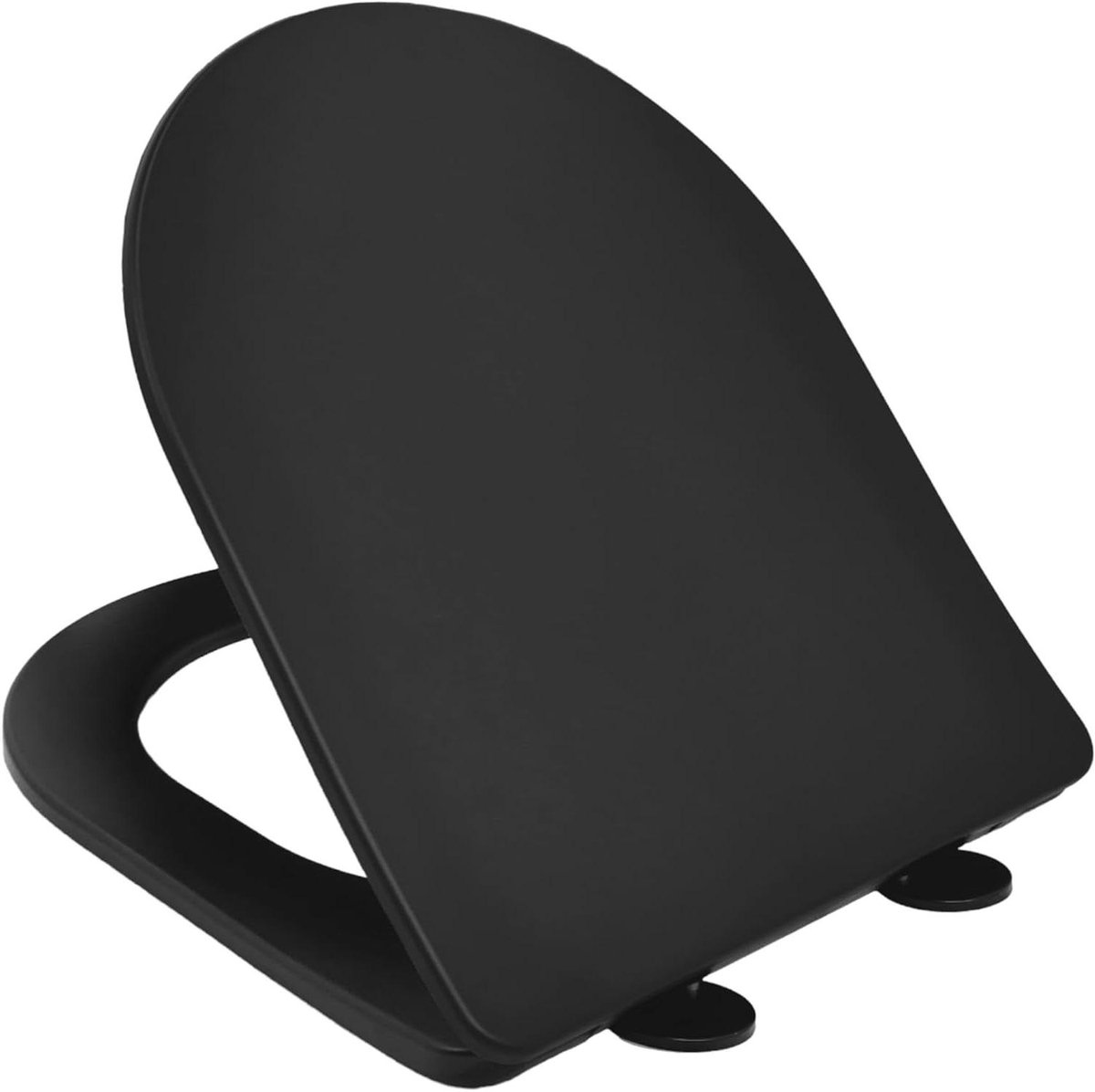 Toiletbril - WC Deksel - Badkamer Hygiëne - Antibacterieel Duroplast - 43 cm - Zwart