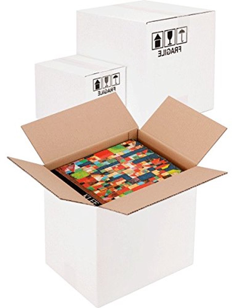 Verzenddozen - Kartonnen dozen - Veilig verzenden - Compact microtriplo - 33x25x30 cm - Wit