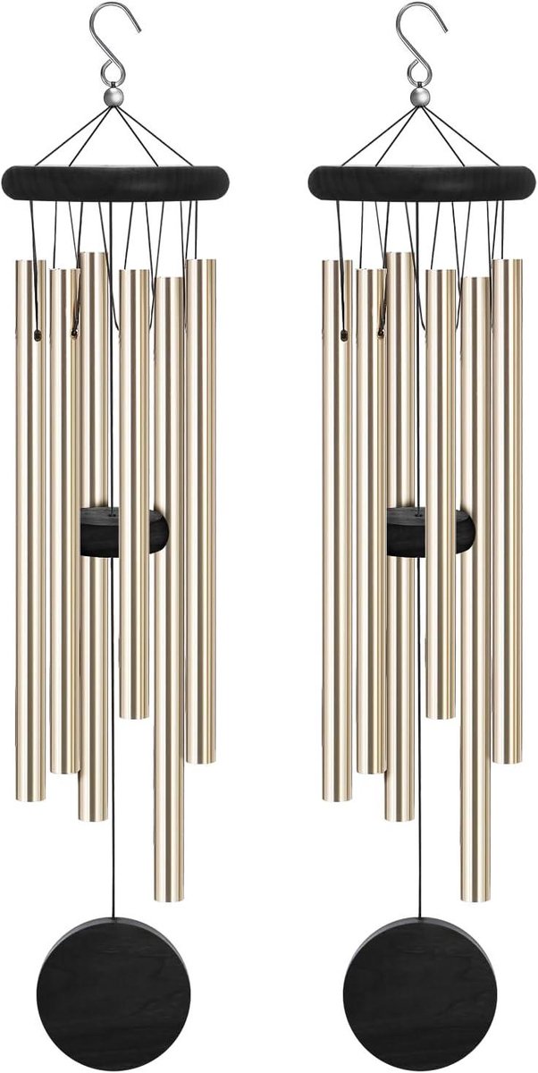 Windspel Tuin - Muziekspel Buiten - Tuin Decoratie - 6 Metalen Buizen - 26.3 Inch - Brons