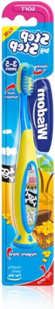 Kinder Tandenborstel - Poetsen Stap voor Stap - Tandenpoetsen Leren - Speciaal Ontwerp - 3-5 Jaar - Blauw