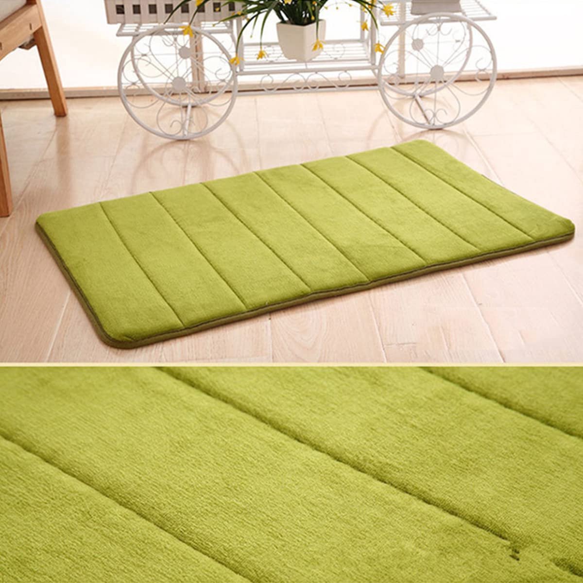 Badmat Memory Foam Zachte Badmatten Antislip Absorberende Badkamer Tapijten Rubber Back Runner Mat voor Keuken Badkamer Vloeren Roze50x120cm