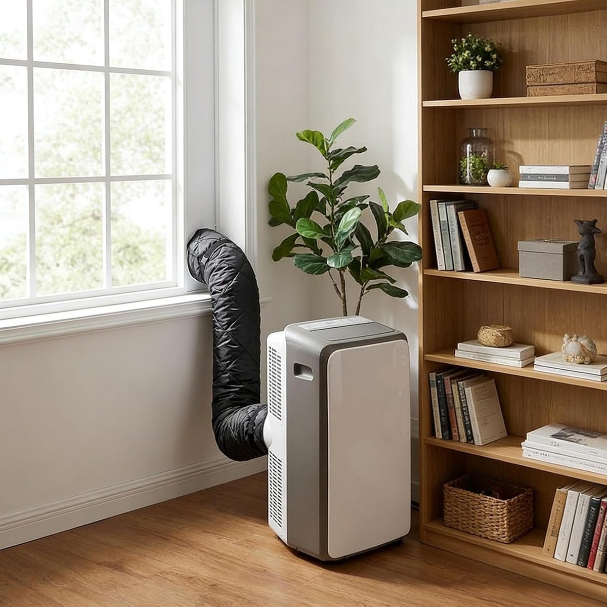 Draagbare Airconditioner Slanghoes - 150x53cm - Beschermhoes voor airconditioningslang met ritssluiting - Mobiele Airconditioning Accessoires - Airco Slanghoes - Airco Beschermhoes - Isolatiehoes - Stofdicht en Warmte isolerend - Zwart – foto 4