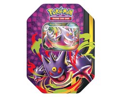 Pokémon Kaarten - Mega Moonlit EX Tin: Gengar EX - Booster Bundle - 41 Kaarten Totaal - 2x Booster Pack Mega Evolution Chaos Rising + 2x Booster Packs Mega Evolution Perfect Order + 1 Foil Promokaart van Mega Gengar EX - TCG - Box - Cards - Speelgoed