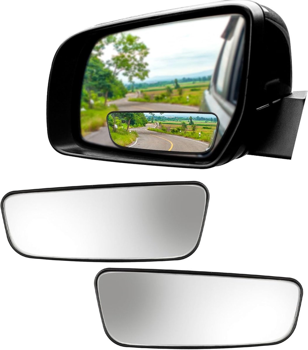 2 stuks 360 ° draaibare dodehoekspiegel, Linkstyle verstelbare waterdichte HD-glas dodehoekspiegel 360 ° groothoek zijachteraanzicht