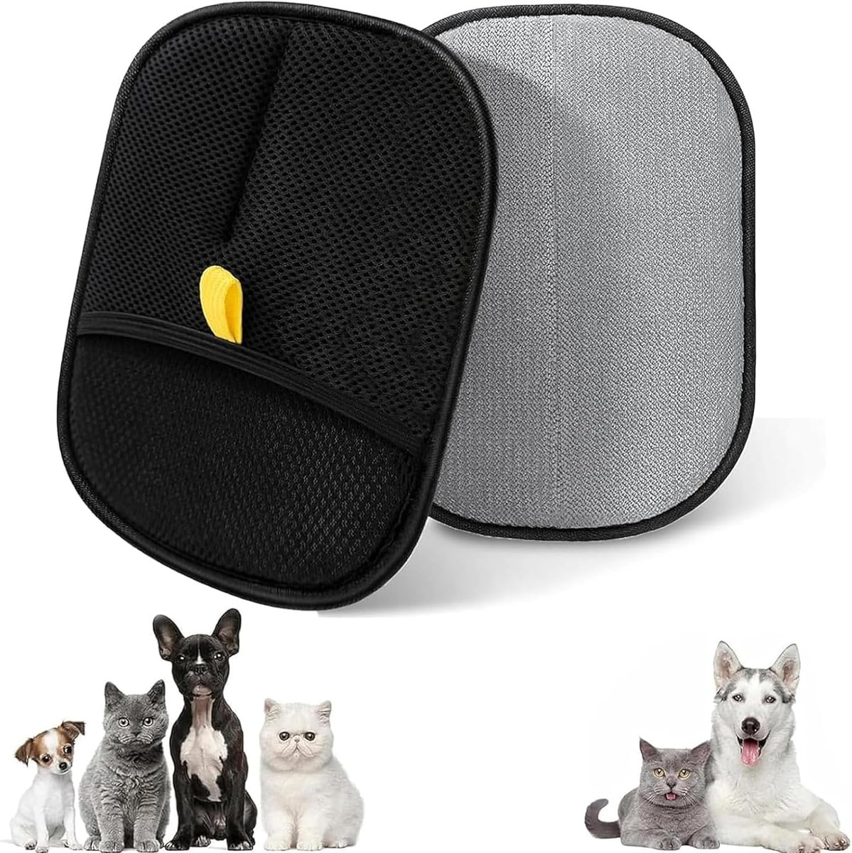 Handschoenen, voor honden en katten, herbruikbaar, handschoen voor het verwijderen van kattenharen, handschoenen tegen dierenharen, wasbaar