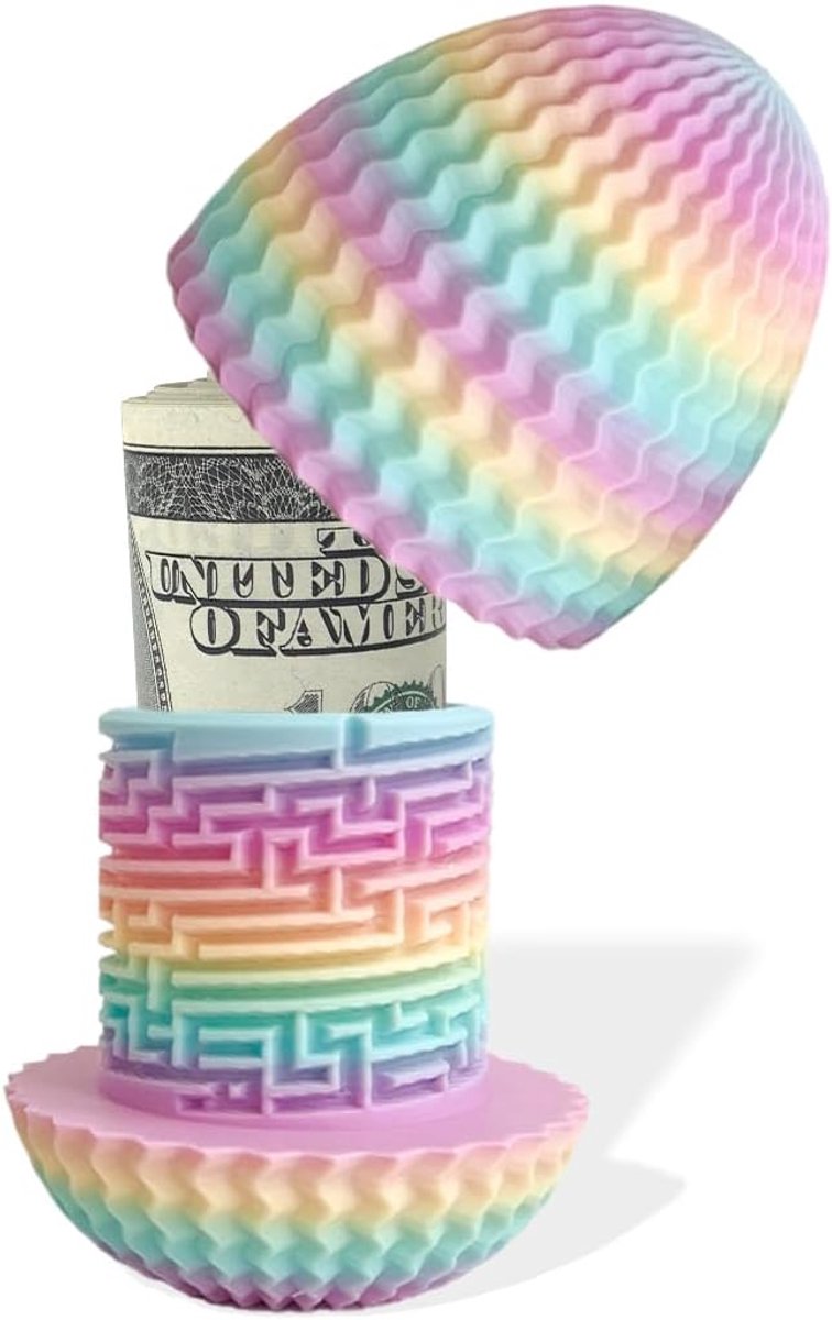 3D Kleurrijke Paaseieren Labyrintbox Puzzel Cadeauverpakking Maze Puzzel Geldbox Raadsel Cadeaubox Voor Kleinigheden Geldcadeau Grappig Cadeauidee Paasgeschenken