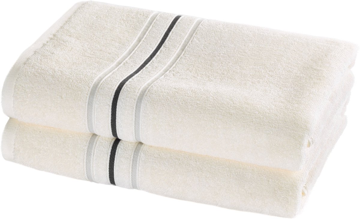 Moodit Douchelaken Empress Vanilla - set 2 st. - 70 x 140 cm - 100% Katoen