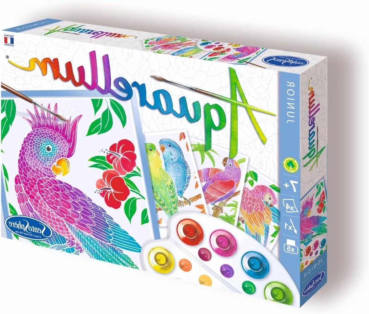 Aquarel Schilderset Junior Papegaaien - Eenvoudig Schilderen voor Kinderen