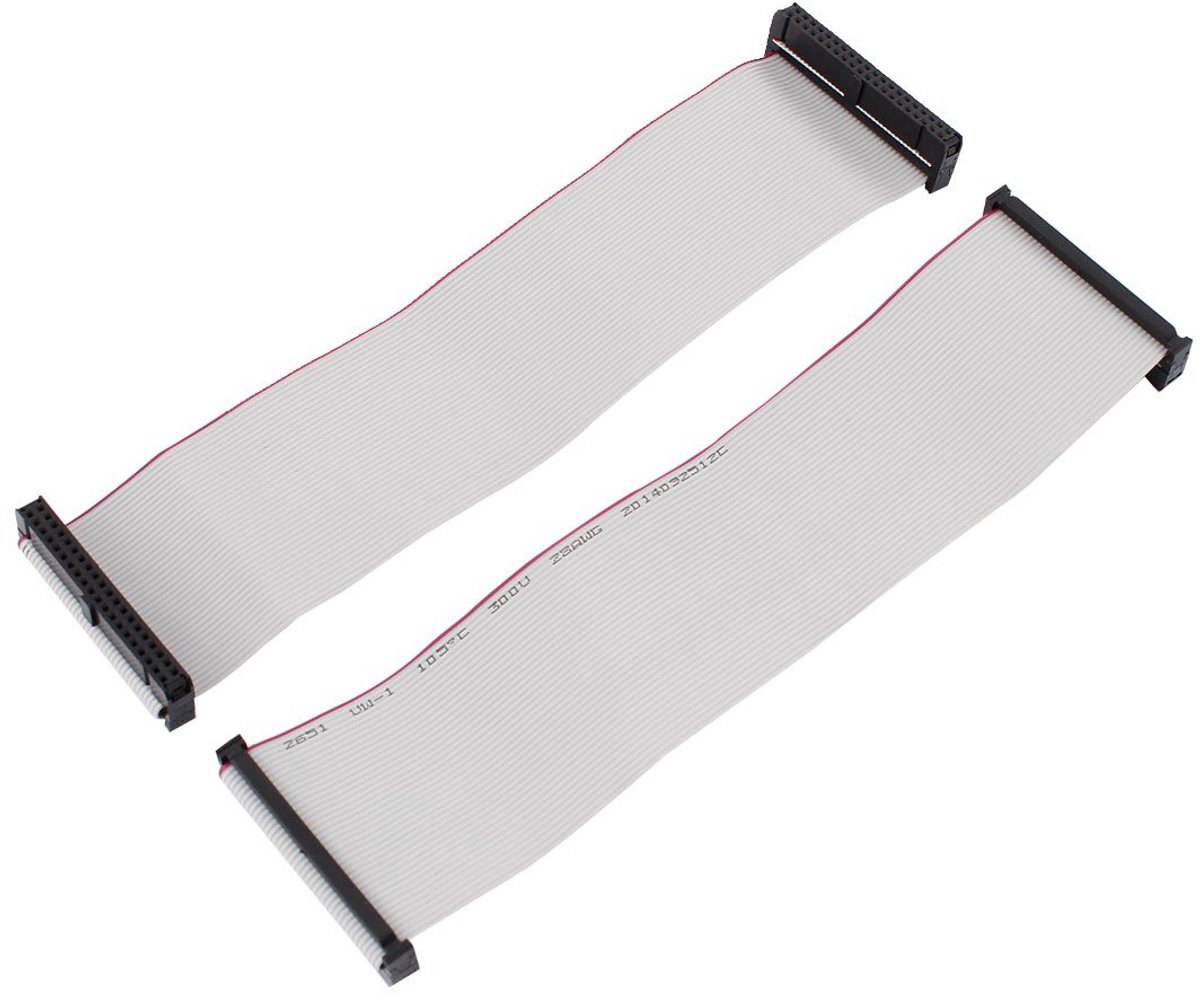uxcell 2.54mm 40-Pin Female to Female IDE Flat Ribbon Cable 20cm 2 Pcs