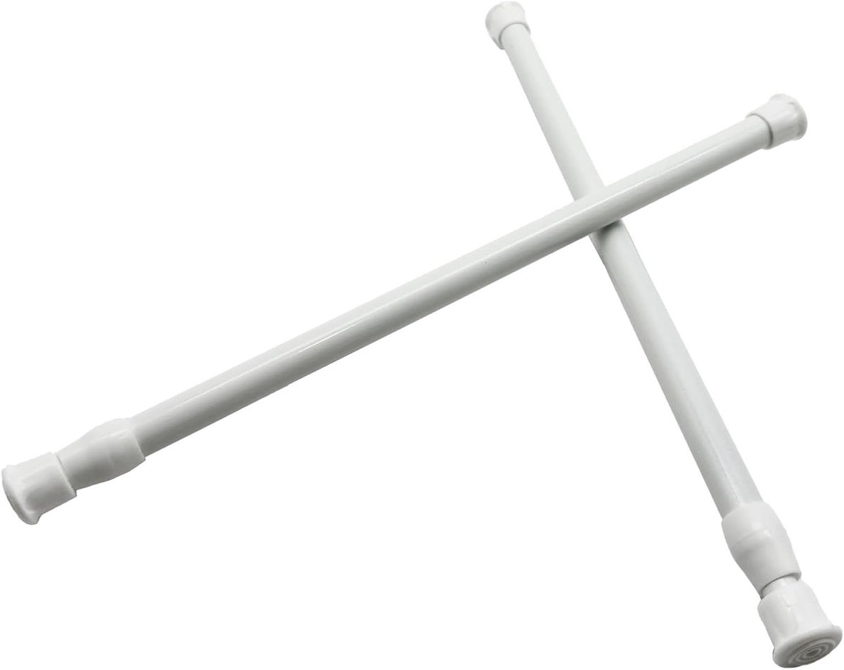 Verstelbare Spanstangen - Telescoopstangen - Ruimte Indelen - Zonder Boren - 2 Stuks 30-50cm - Wit
