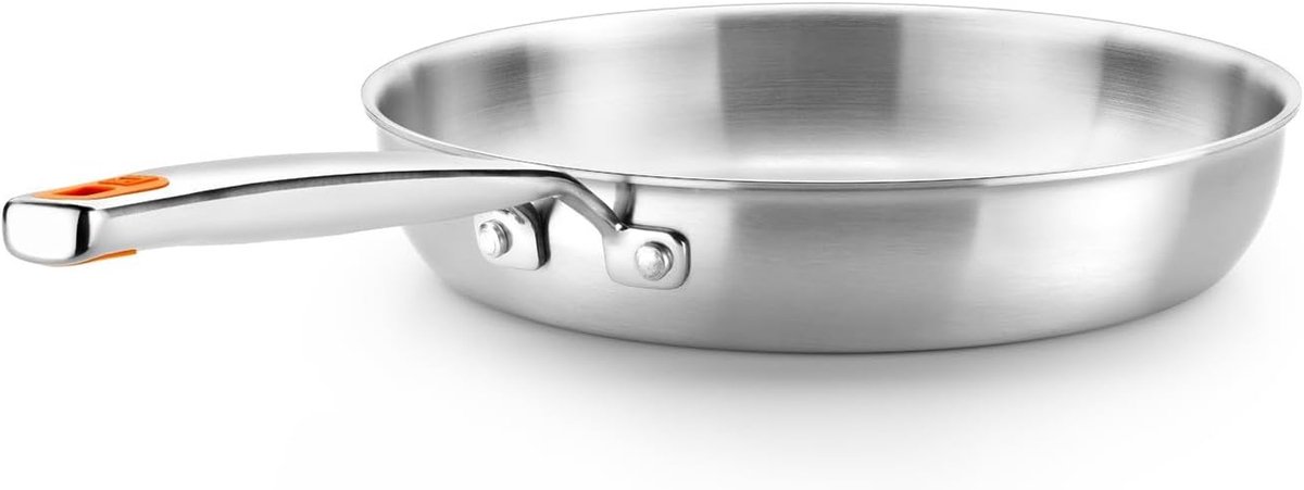 Koekenpan - Koekenpan RVS - Veelzijdig Koken - Triply Bodem - 20 cm - Zilverkleurig
