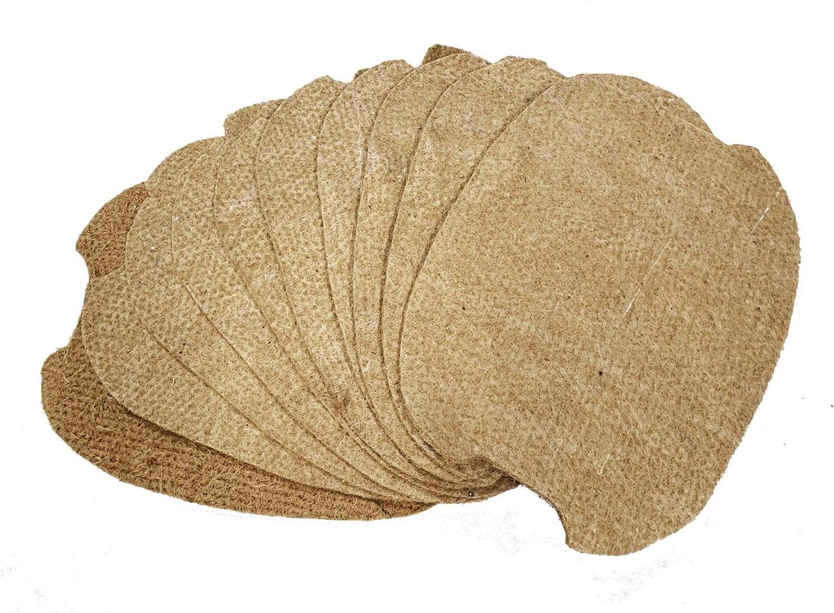 Hennep matten - Wormenbak vocht - Composteren bevorderen - Natuurlijke vochtregulatie - 10 stuks 50x38cm - Bruin