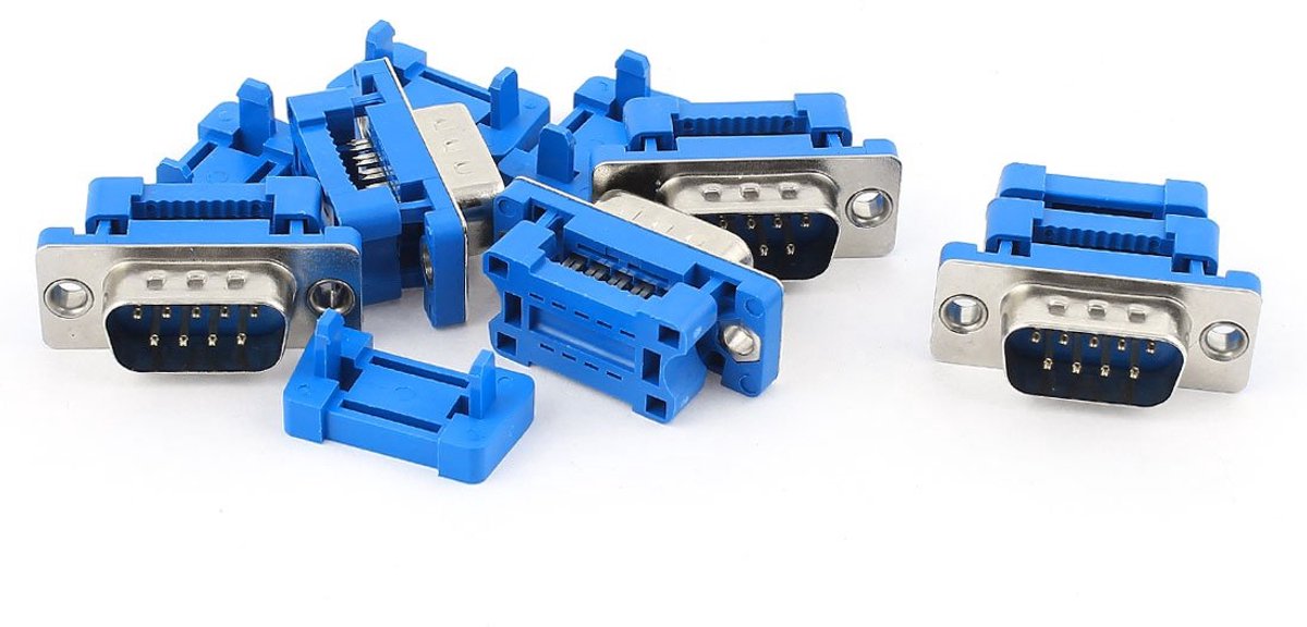 Sourcingmap 5 stks D-SUB DB9 9 Pin Mannelijke IDC Type Connector voor Platte Lint Kabel