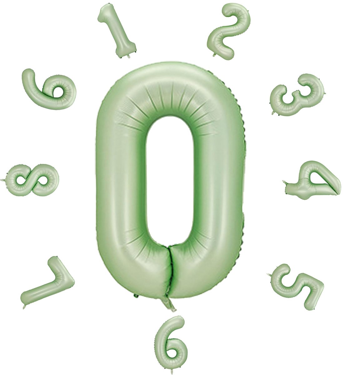 101,6 cm (40 in) getalballonnen, heliumballonnen verjaardag, zelfopblazende cijferballonnen, folieballon voor verjaardagsfeestje, nieuwjaarsdecoratie, jubileumdecoratie, bedrijfsviering (olijf-G,
