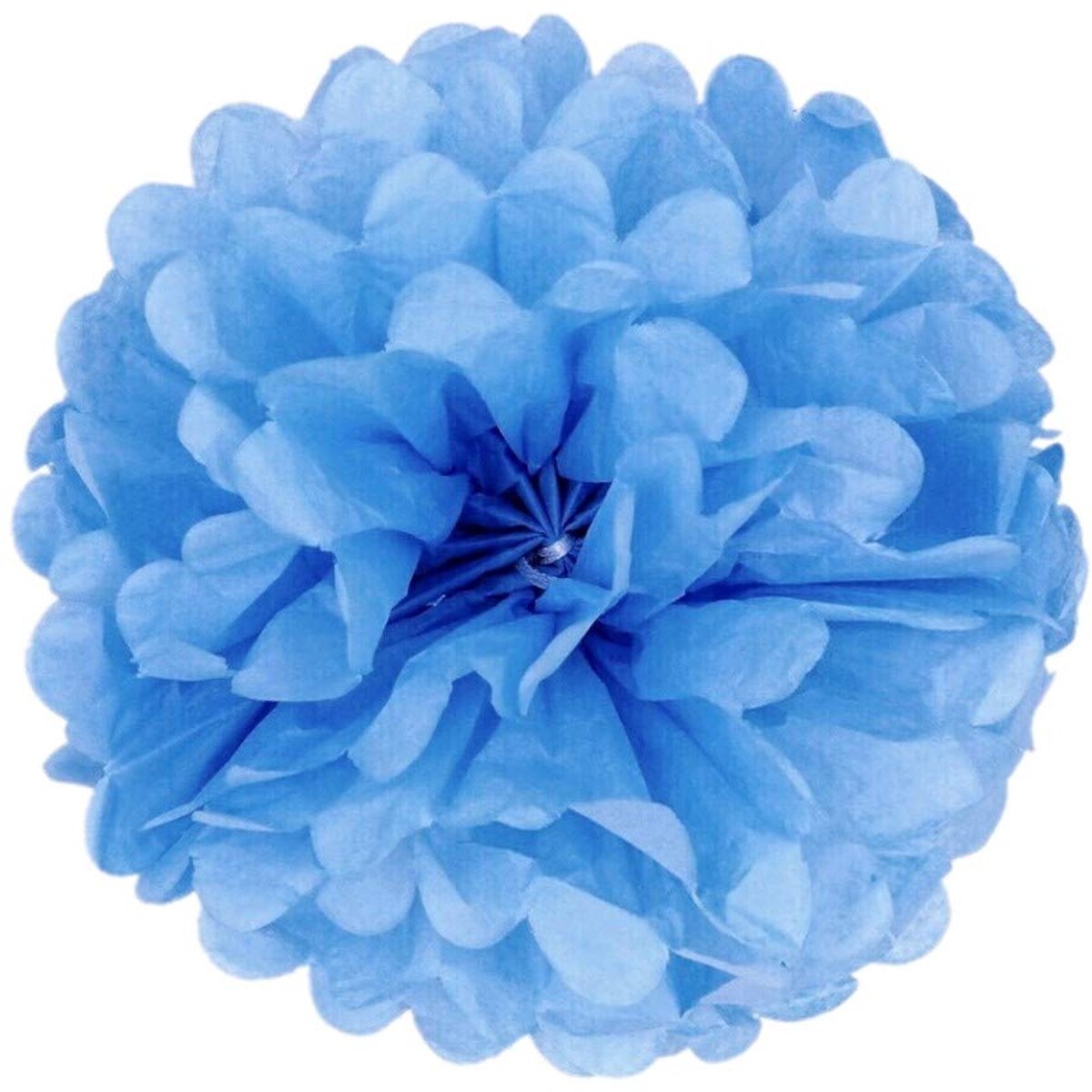 10 x Licht blauw 25 cm papier pompom pon pon pompon pom pom accessoires feest decoraties voor bruiloft verjaardag communie doop Kerstmis baby shower