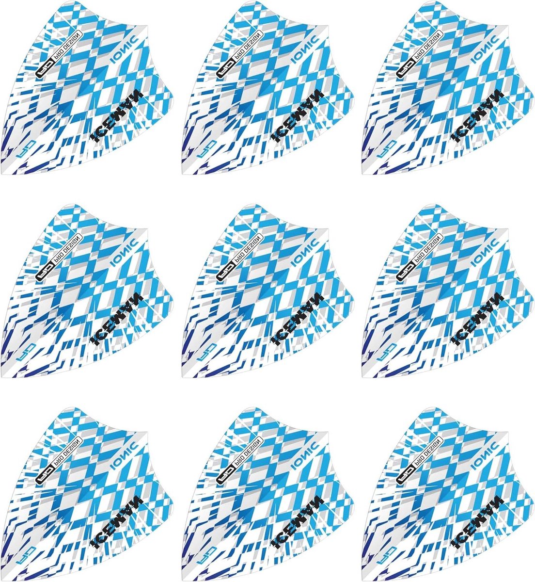 Dart Flights - Dart Veren - Darten - Extra Dikke Kwaliteit - 9 Stuks - Blauw en wit