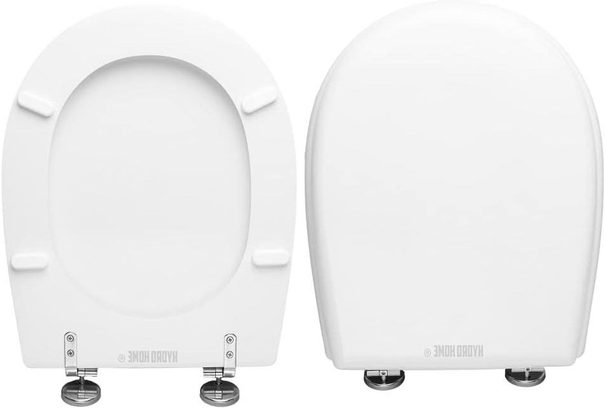 Toiletbril - WC-bril zitting - Badkamer Upgrade - Hout met harslaag - 45 x 36 cm - Wit