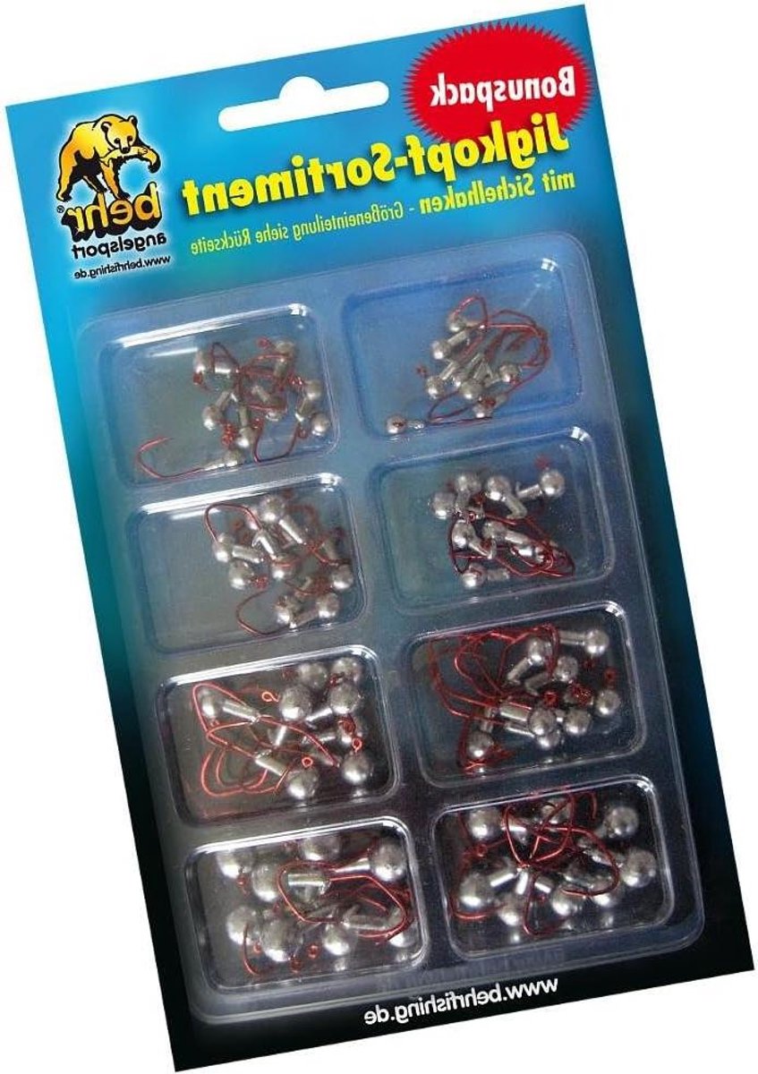 Jigkop Assortiment - Jighaak Set - Vissen - Zeer Scherpe Haken - 64 Stuks - Metaal