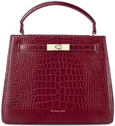 Victoria Hyde "Victoria III" - Bordeauxrood- Dames Handtas Vintage - Schoudertas Dames - 28x23x11 cm - Ipad - Akte tas - Rits - Vakken - Exclusive Edition -Kunstleer Handvat Schoudertassen met verwisselbare riemen en praktische indeling